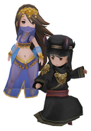 Agnès and Tiz as Spell Fencers in Bravely Default.