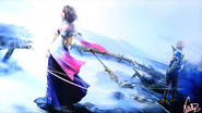 Tidus and Yuna artwork for the Typhon Haiyan relief effort.