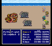 Rydia silenced in Final Fantasy IV (SNES).