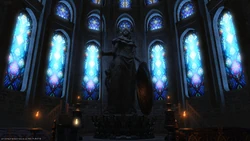 Statue of Halone in Ishgard.