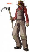 Early production art of a Banora villager as a Genesis Copy from the Crisis Core Ultimania.