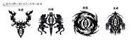 Symbols of the four nations in Final Fantasy Type-0.