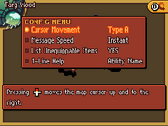 The Config menu.