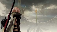 Lightning looks at Yggdrasil.