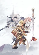 Akira Oguro cover artwork of the Harvey family for the official novelization.