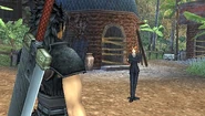 Zack rencontrant Cissnei à Gongaga dans Crisis Core -Final Fantasy VII-