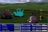 Cait Sith using Manipulate in Final Fantasy VII.