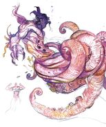 Yoshitaka Amano artwork of the Kraken, the recolor of Cenchos.