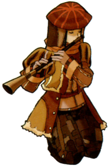 Promotional artwork of the Bard job class by Yuzuki Ikeda.