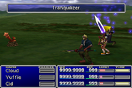 Tranquilizer in-battle in Final Fantasy VII.