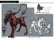 Crimson Hound concept art from Dirge of Cerberus by Tetsuya Nomura.