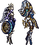 Final Fantasy XIII boss sprites for Nix and Stiria.