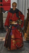 The wandering minstrel (samurai) in Kugane.