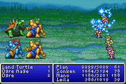 Cure10 cast on the party in Final Fantasy II (GBA).