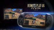 Sony's advertisement for the Remote Play feature allowing Final Fantasy XIV: A Realm Reborn to be played on the PS Vita.