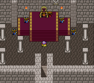 The Throne Room of the immense Dwarven Castle (SNES).