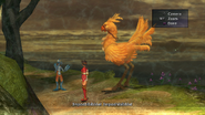 Elma's chocobo getting refused to be on the shoopuf again in Final Fantasy X-2.