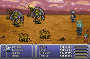 Celes under Reflect status in Final Fantasy VI.