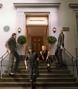 FFXV-party-at-Abbey-Roads-Studios.png (1.15 MB) Gladiolus, Noctis, Prompto and Ignis at Abbey Road Studios.