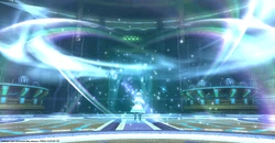 Guard Stick made of light appears during the Healing Wind Limit Break in Final Fantasy XIV.