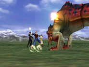 Zell attacking in Final Fantasy VIII.