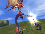 Valefor attacking in Final Fantasy X.