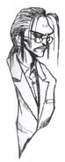 Concept art by Tetsuya Nomura for Final Fantasy VII.