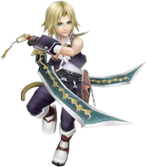 Zidane's first alt outfit, based on his Amano artwork.