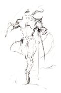 Sketch by Yoshitaka Amano.