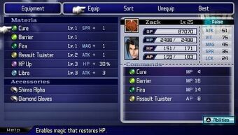 Materia slots ff7 game