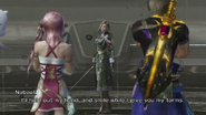 Nabaat challenging Serah and Noel.