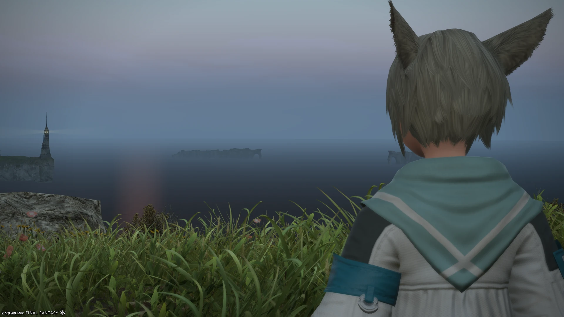 R'tcha looking to Llymlaen's Ring from FFXIV