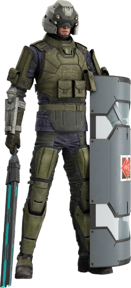 Riot Trooper from FFVII Remake render
