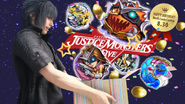 Justice Monsters Five celebrating Noctis's birthday.