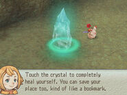 A save crystal in Final Fantasy Crystal Chronicles: Ring of Fates.