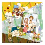 Doned with his brother Marche, looking through a donut.