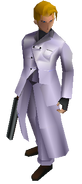 Rufus's battle model in Final Fantasy VII.