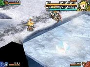 A lake and character frozen.