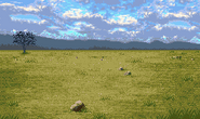 Battle background (grasslands) (GBA).