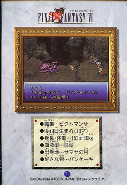 Final Fantasy Ⅵ テレホンカード ティナ 1994 BGS 10 Bandai 1994 Square Enix Final Fantasy VI 6 Trading