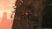 The Valkyrie on the collapsed plate from FFVII Remake