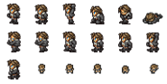 Set of Squall's casual outfit sprites.