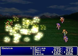 Mini1 cast on the enemy party in Final Fantasy II (PS).