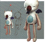 Concept art of the moogle doll.