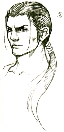 Young Auron by Tetsuya Nomura.