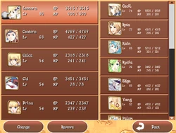Final Fantasy IV: The After Years party selection screen (iOS/Android).