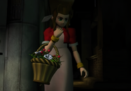 Aerith in the opening FMV in Final Fantasy VII.