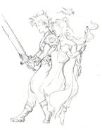 Sketch by Yoshitaka Amano.