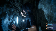 Noctis in a crevasse.