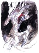 Alternate Amano artwork of the Wendigo.